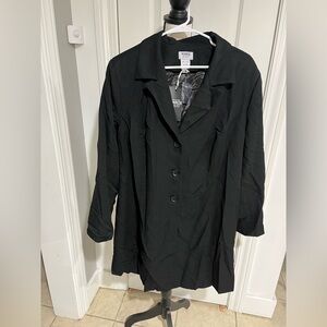 Women’s Plus Size Blazer Coat Black Long Size 20W